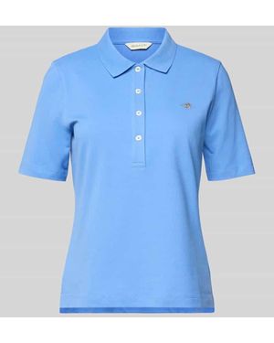 GANT Poloshirt mit Label-Stitching - Blau