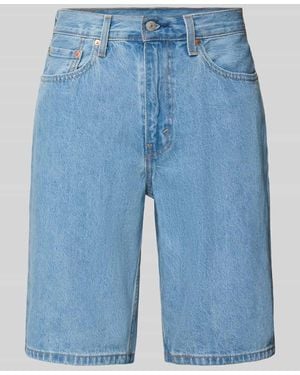 Levi's Loose Fit Jeansshorts aus reiner Baumwolle Modell '469' - Blau