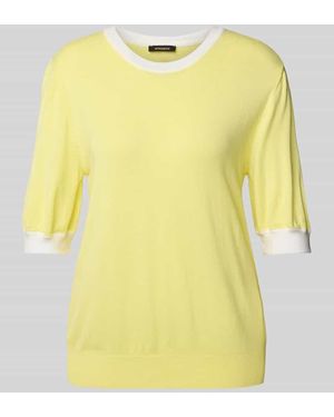 MORE&MORE Strickshirt mit Rundhalsausschnitt - Gelb