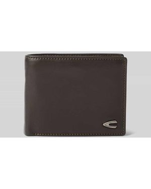 Camel Active Lederportemonnaie Mit Logo-Applikation Modell 'Vegas' - Grau