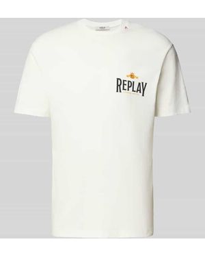 Replay Regular Fit T-Shirt aus reiner Baumwolle mit Logo-Print - Grau