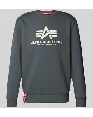 Alpha Industries 'Basic Sweater' Mit Logo-Print - Grau