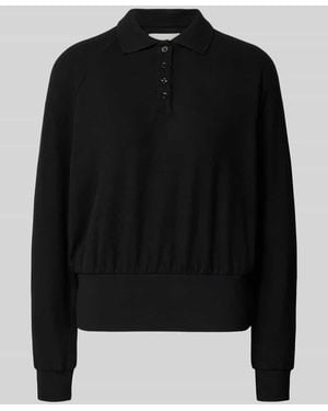 Opus Strickpullover mit Polokragen Modell 'Geigi' - Schwarz