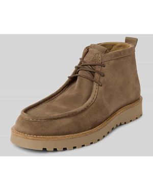 Marc O' Polo Schnürstiefel aus Velours-Rindsleder Model 'JACK' - Natur