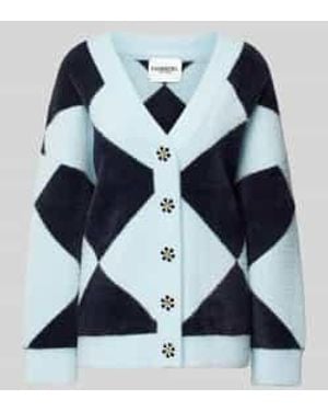 Essentiel Antwerp Gebreid Jack Met Knoopsluiting - Blauw