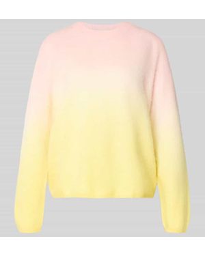 Herzen's Regular Fit Pullover aus Kaschmir-Mix in Strick-Optik - Gelb