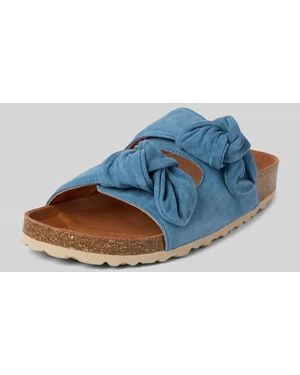 Verbenas Sandalette aus Leder Modell 'RAIN' - Blau