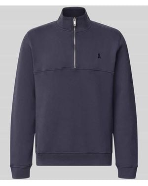 ARMEDANGELS Regular Fit Troyer aus reiner Baumwolle Modell 'WAARLO' - Blau
