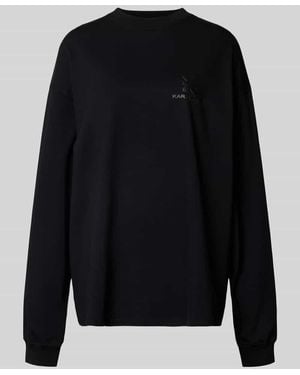 Karo Kauer Oversized Longsleeve mit Logo - Blau