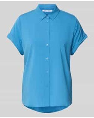 Samsøe & Samsøe Regular Fit Blouse Met Knoopsluiting, Model 'Majan' - Blauw