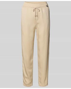 Marc Cain Jogpants aus Lyocell mit Tunnelzug Modell 'RHODOS' - Natur