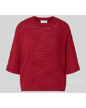 MSCH Copenhagen Strickshirt mit 1/2-Arm Modell 'Lauralynn' - Rot