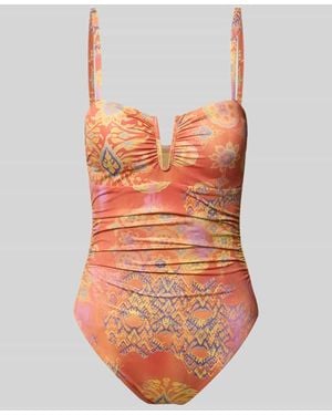 Ralph Lauren Badeanzug mit Allover-Muster - Orange