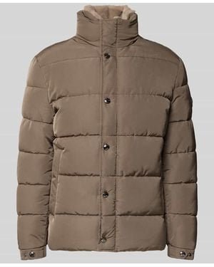 Joop! Steppjacke mit hohem Stehkragen Modell 'Newton' - Braun