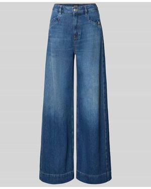 Joop! Wide Leg Jeans mit Label-Detail Modell 'Eila' - Blau