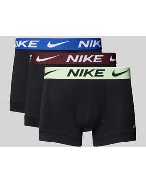 Nike Trunks mit elastischem Label-Bund im 3er-Pack - Blau