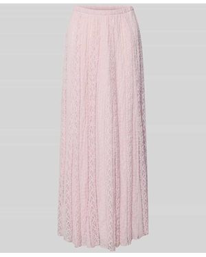 Gina Tricot Maxirock mit Spitze und elastischem Bund - Pink