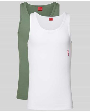 HUGO Tanktop Mit Label-Print Im 2Er-Pack - Weiß