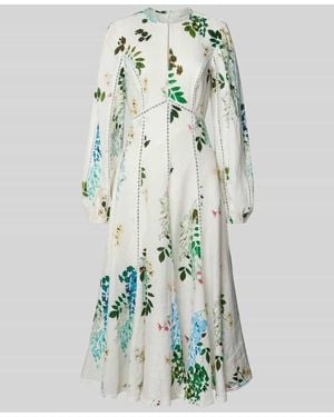 Ted Baker Leinenkleid mit Häkelspitze Modell 'utala' - Blau
