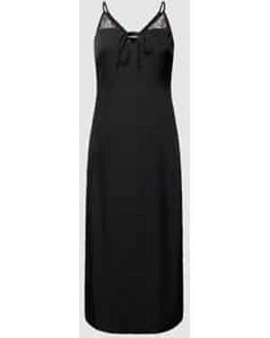 EDITED Midi-Jurk Met Vetersluiting, Model 'Kami' - Zwart
