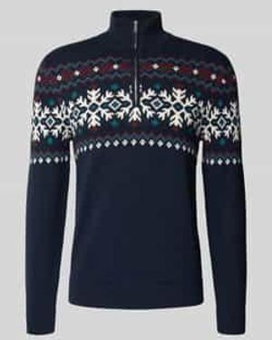 Mcneal Gebreide Pullover Met Schipperskraag - Blauw