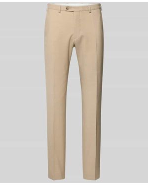 DIGEL Anzughose aus Schurwoll-Mix mit Paspeltaschen am Gesäß - Natur