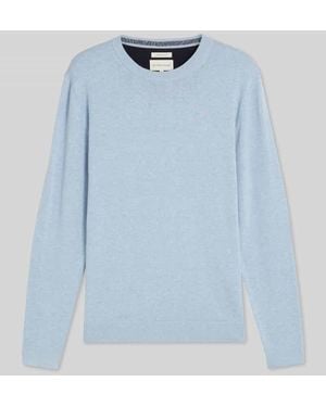 Tom Tailor Regular Fit Pullover aus reiner Baumwolle - Blau