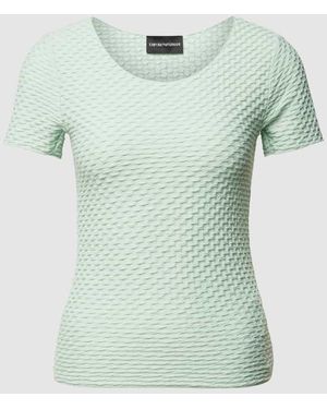Emporio Armani T-Shirt Mit Strukturmuster - Grün