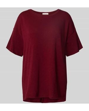 American Vintage Relaxed Fit T-Shirt mit überschnittenen Schultern Modell 'Sonoma' - Rot