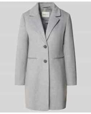 Tom Tailor Slim Fit Lange Jas Met Wol - Grijs
