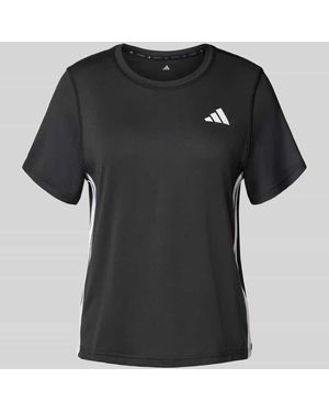 adidas Regular Fit T-Shirt mit Logo und Rundhalsausschnitt - Schwarz