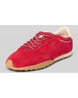HOFF Sneaker aus echtem Leder mit Logo-Detail Modell 'Bridge' - Rot