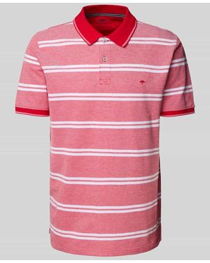 Fynch-Hatton Regular Fit Poloshirt Mit Logo-Stitching - Pink