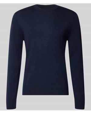 JAKE*S STUDIO MEN Regular Fit Pullover aus reiner Wolle - Blau