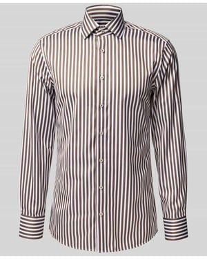 Eterna Slim Fit Business-Hemd mit Knopfleiste - Mehrfarbig