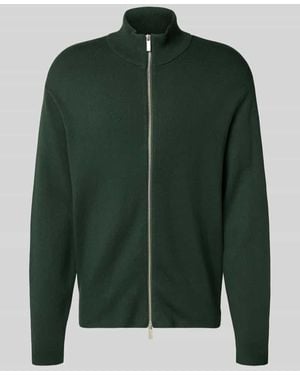 SELECTED Relaxed Fit Strickjacke aus Viskose-Mix Modell 'TELLER' - Grün