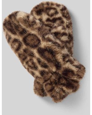 LOEVENICH Handschuhe aus Kunstfell - Braun