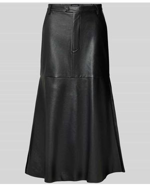 Bardot Midirock mit französischen Eingrifftaschen Modell 'KINDRA' - Schwarz