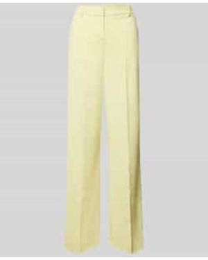 B.Young Wide Leg Stoffen Broek Met Paspelzakken - Geel