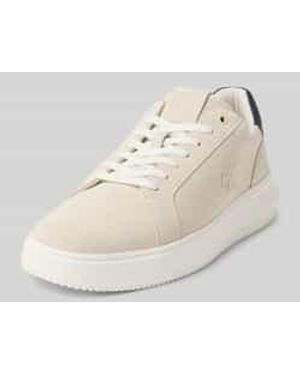 Calvin Klein Sneakers Met Labeldetails - Naturel