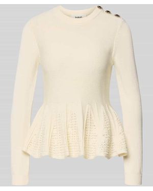 Ba&sh Strickshirt mit Schößchen Modell 'UTAMA' - Natur