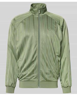 Karlkani Regular Fit Sweatjacke mit Stehkragen - Grün