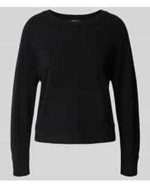 Marc Cain Gebreide Pullover Van Een Mix Van Scheerwol En Kasjmier - Zwart