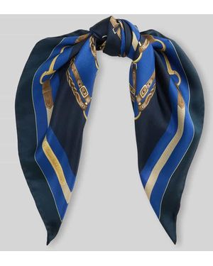 Ralph Lauren Tuch aus Seide mit Kettenmotiv - Blau