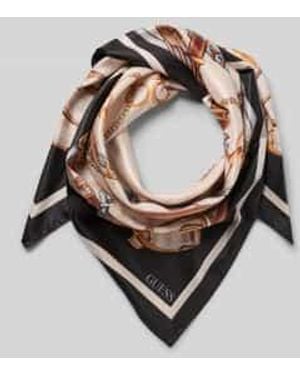 Guess Sjaal Met Logoprint, Model 'Kefiah' - Zwart