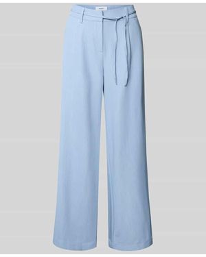 Moves Flared Stoffhose mit Kordelzug Modell 'Andriana' - Blau