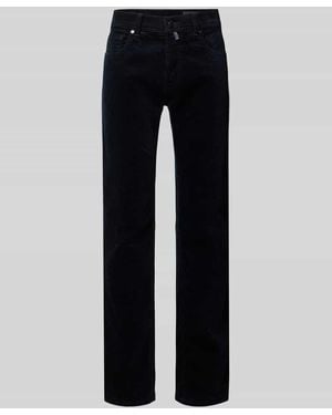 Pierre Cardin Slim Fit Cordjeans in Cord-Optik Modell 'Laval' - Schwarz