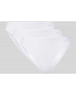 SKINY Slips aus Baumwoll-Mix mit Logo-Print im 3er-Pack - Weiß