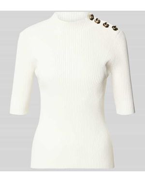 Ted Baker Strickshirt Mit Zierknöpfen Und 1/2-Arm - Weiß