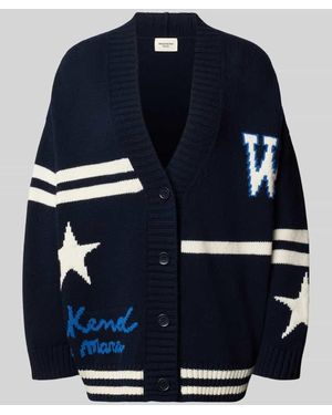 Weekend by Maxmara Oversized Strickjacke aus reiner Wolle Modell 'BELGIO' - Blau